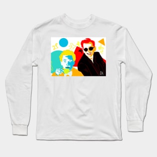abstract aziraphale and crowley Long Sleeve T-Shirt